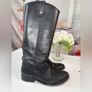 Frye Melissa Tall Riding Boots Black Leather Women’s 6.5B